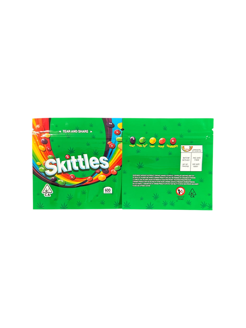 Rainbow Candy Style 3.5g Mylar Bags – 100 Pack (Multi-Color)