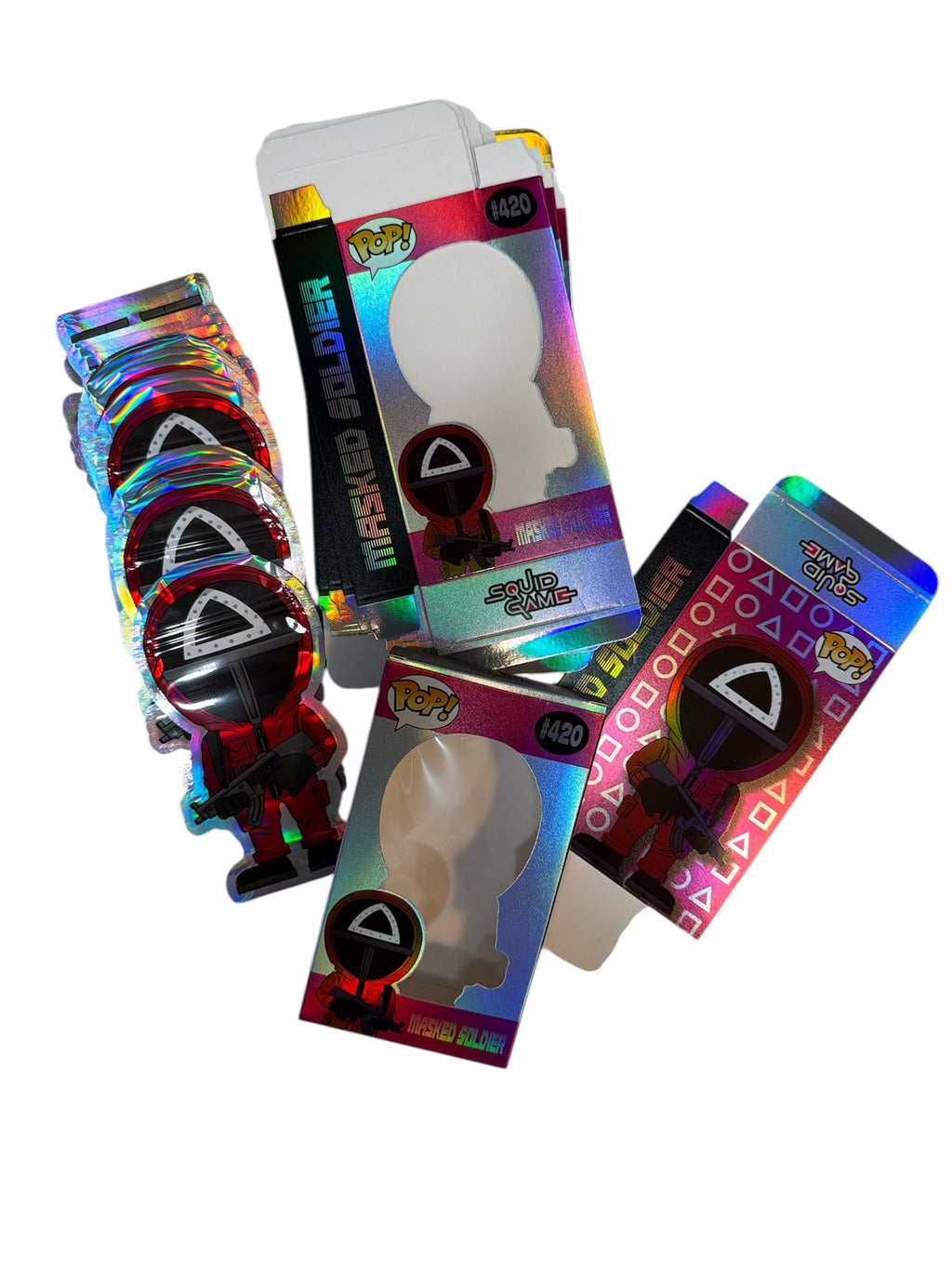Squid Game Design – 25 Mylar Boxes & 25 Mylar Bags (Packaging Set)